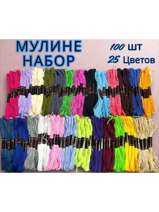 Awesome goods Нитки мулине, синий