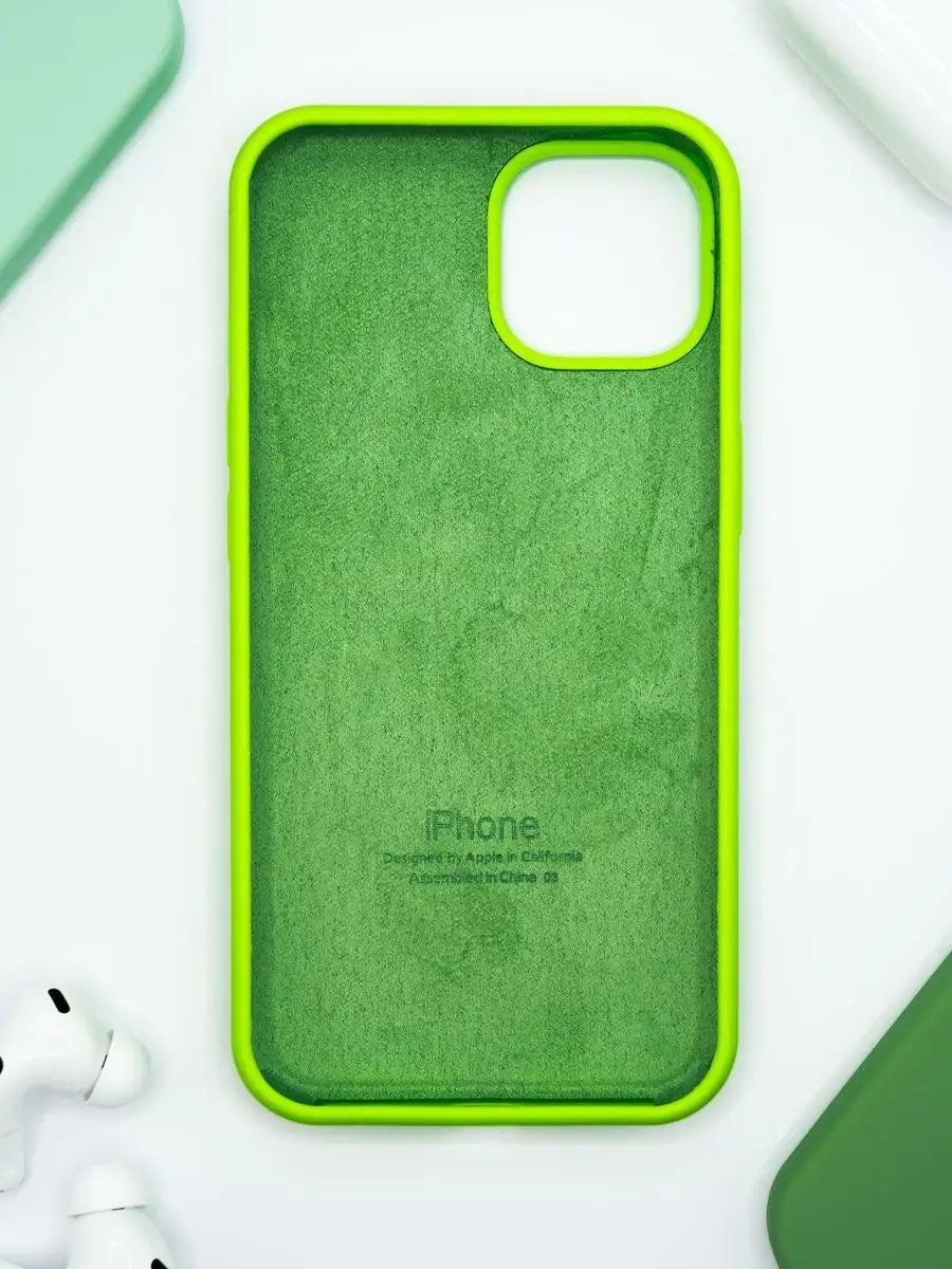 Чехол Silicone Case на iphone 14 ярко-зеленый RedPhone 166467114 купить в  интернет-магазине Wildberries