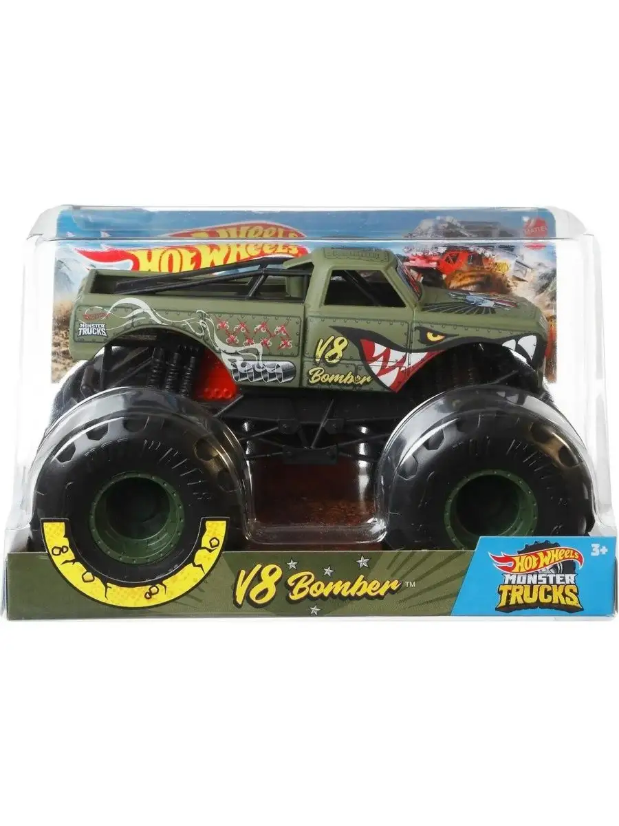 Машинка Hot Wheels Monster Trucks большой V8 Бомбер GWL16 Hot Wheels  166522178 купить за 4 757 ₽ в интернет-магазине Wildberries