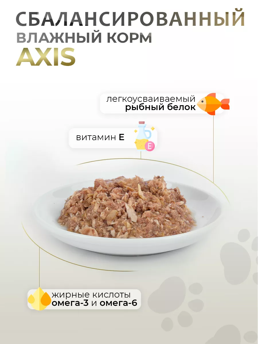 Влажный корм для кошек паштет AXIS 166563069 купить в интернет-магазине  Wildberries