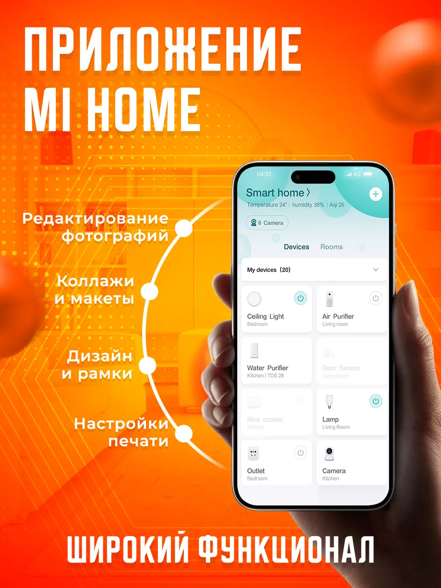 Фотопринтер Xiaomi цветной мини принтер фото для телефона MI 166623857  купить за 5 303 ₽ в интернет-магазине Wildberries