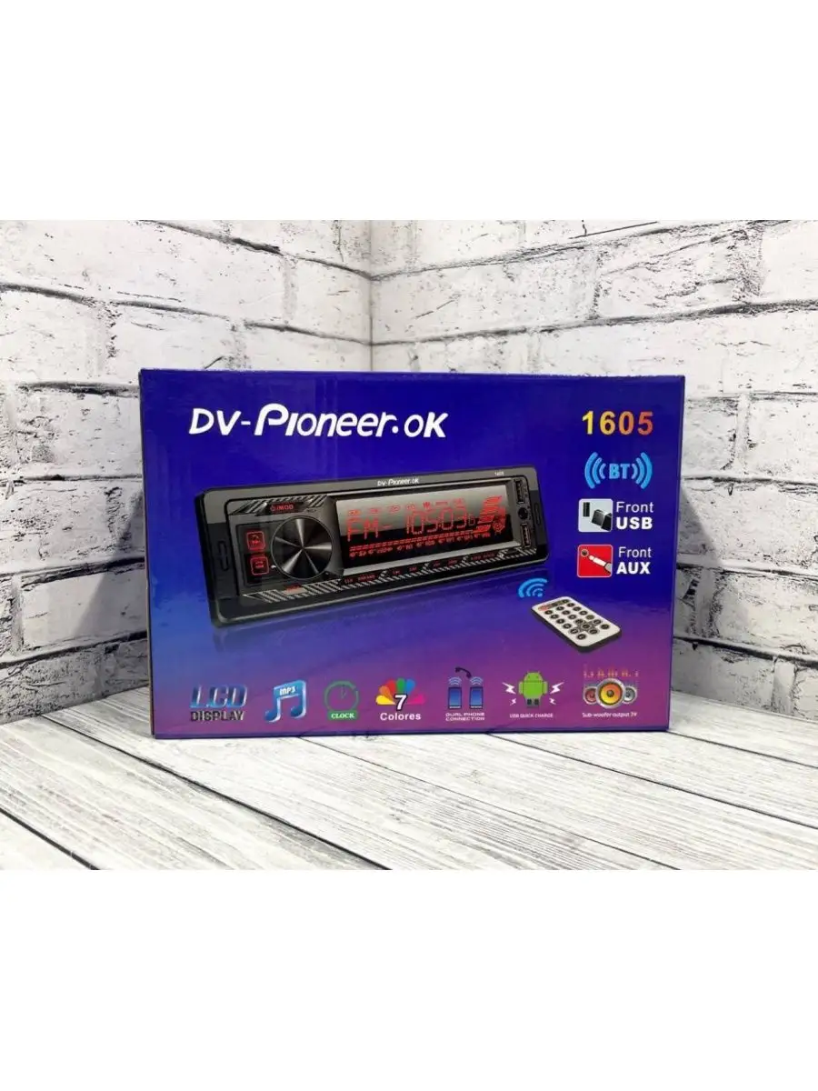 Pioneer Магнитола для автомобиля универсальная Pioneer 166642973 купить за  1 308 ₽ в интернет-магазине Wildberries