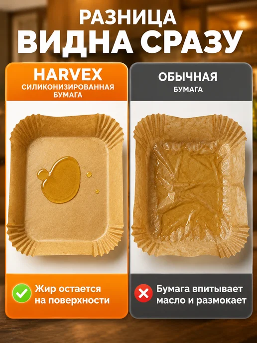 HARVEX Пергаментная форма для аэрогриля 5-6-9л, бумага для аэрогрил…, 9 л, фото 2