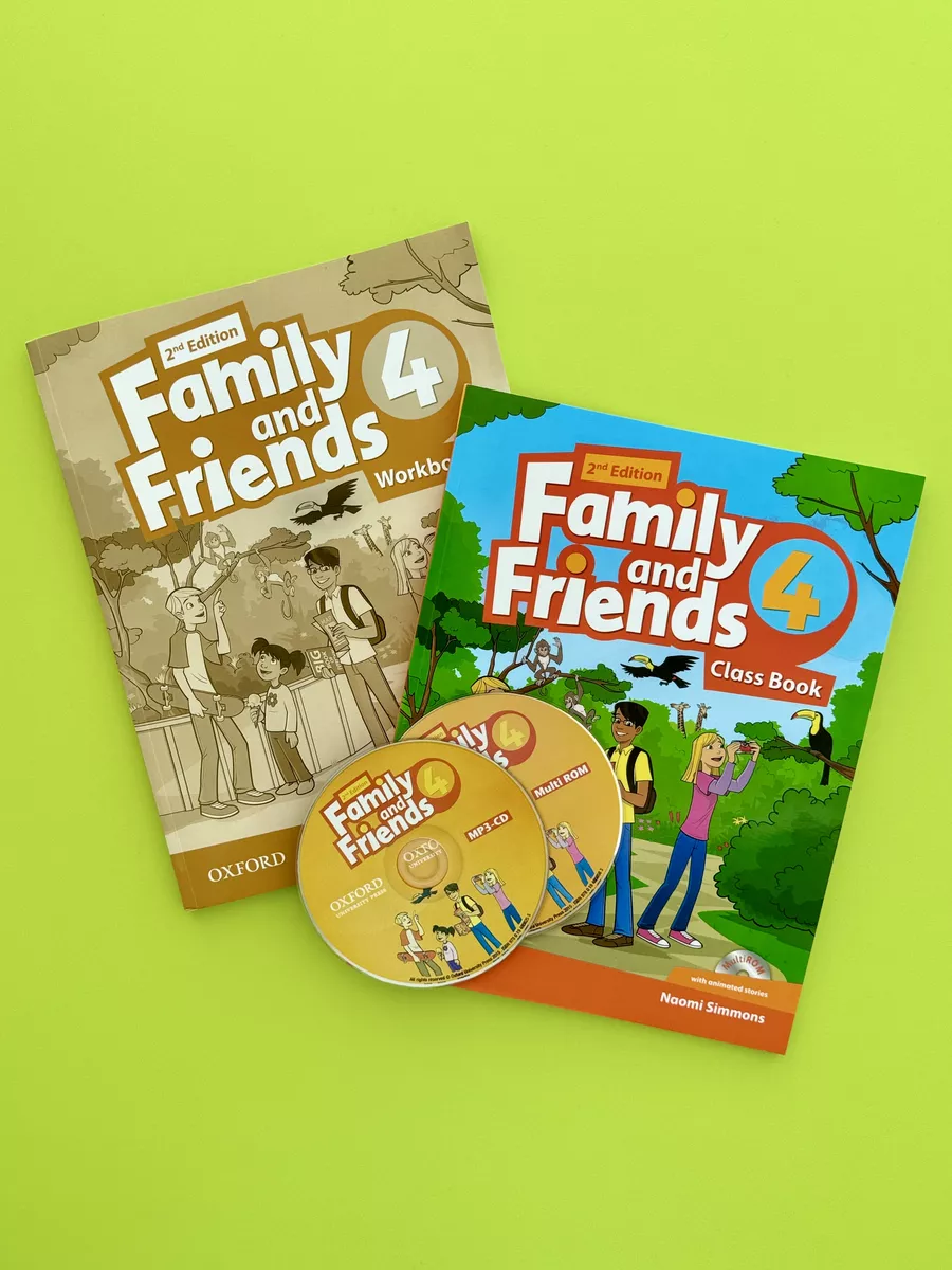 Комплект Family and Friends 4 Class book + Workbook + CD E-book 166649092  купить за 745 ₽ в интернет-магазине Wildberries