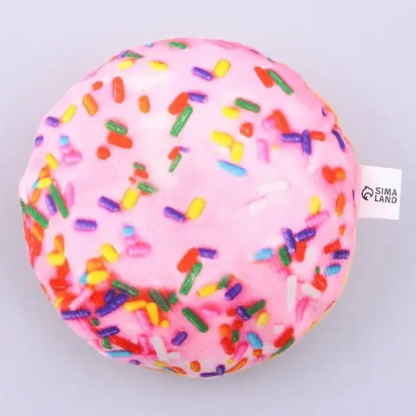 Игрушка для животных  и собак с пищалкой для игр Пончик