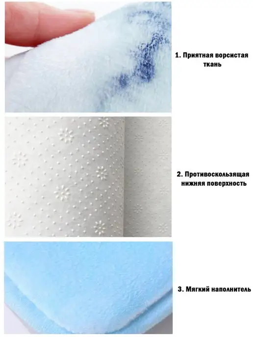 Beauty max сидушка на стул коврик противоскользящий, голубой, фото 2