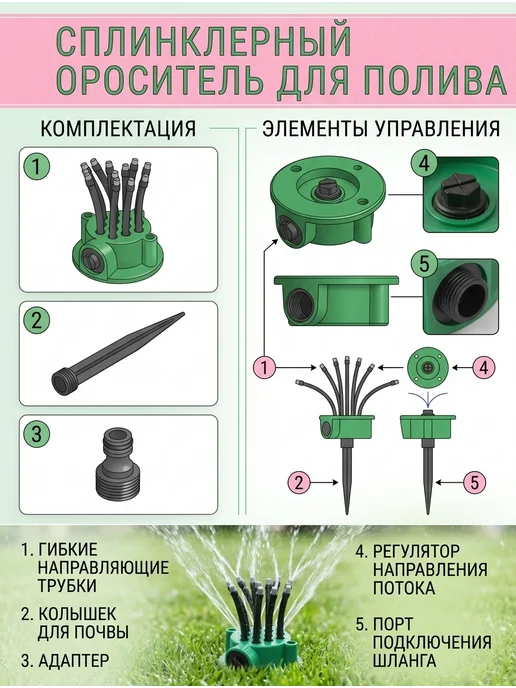 Nice shop Садовый опрыскиватель, автоматическая система полива, вариант, фото 2