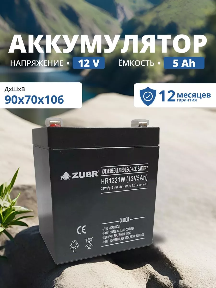 Аккумулятор для ибп 12v 5 Ah F2/T2 радиоуправляемой машинки ZUBR 166716199  купить за 1 109 ₽ в интернет-магазине Wildberries