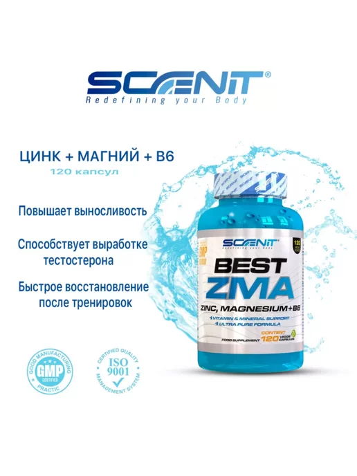 Scenit Nutrition Бустер тестостерона ZMA - 120 капсул, вариант, фото 4