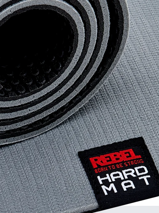 REBEL' Коврик для йоги и аэробики двухслойный 6 мм, черный, фото 7