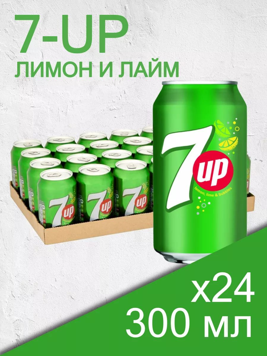 Газированный напиток 7-АП (Севен Ап) 0.3 л, 24 шт 7-UP 166752563 купить в  интернет-магазине Wildberries