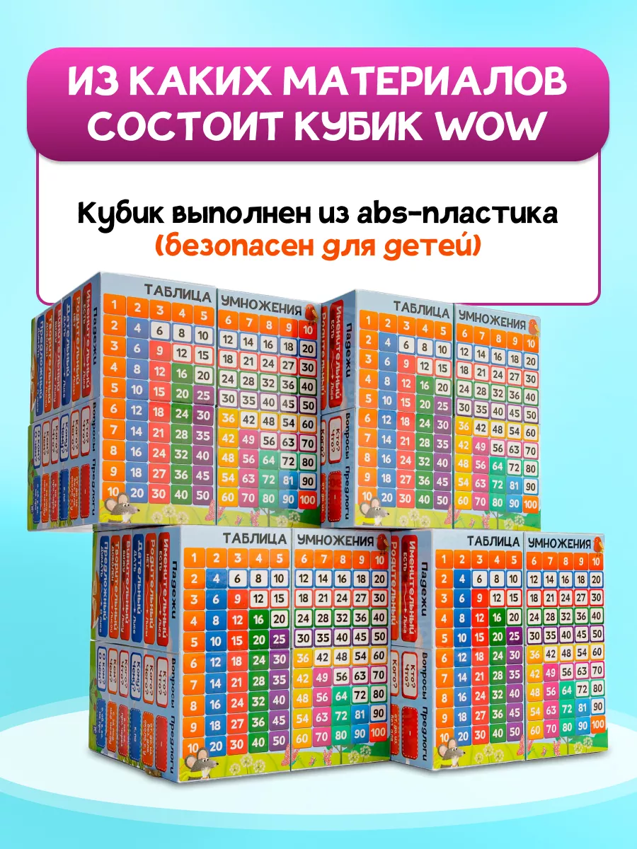 Кубик wow таблица умножения Формула Игр 166765453 купить за 341 ₽ в  интернет-магазине Wildberries