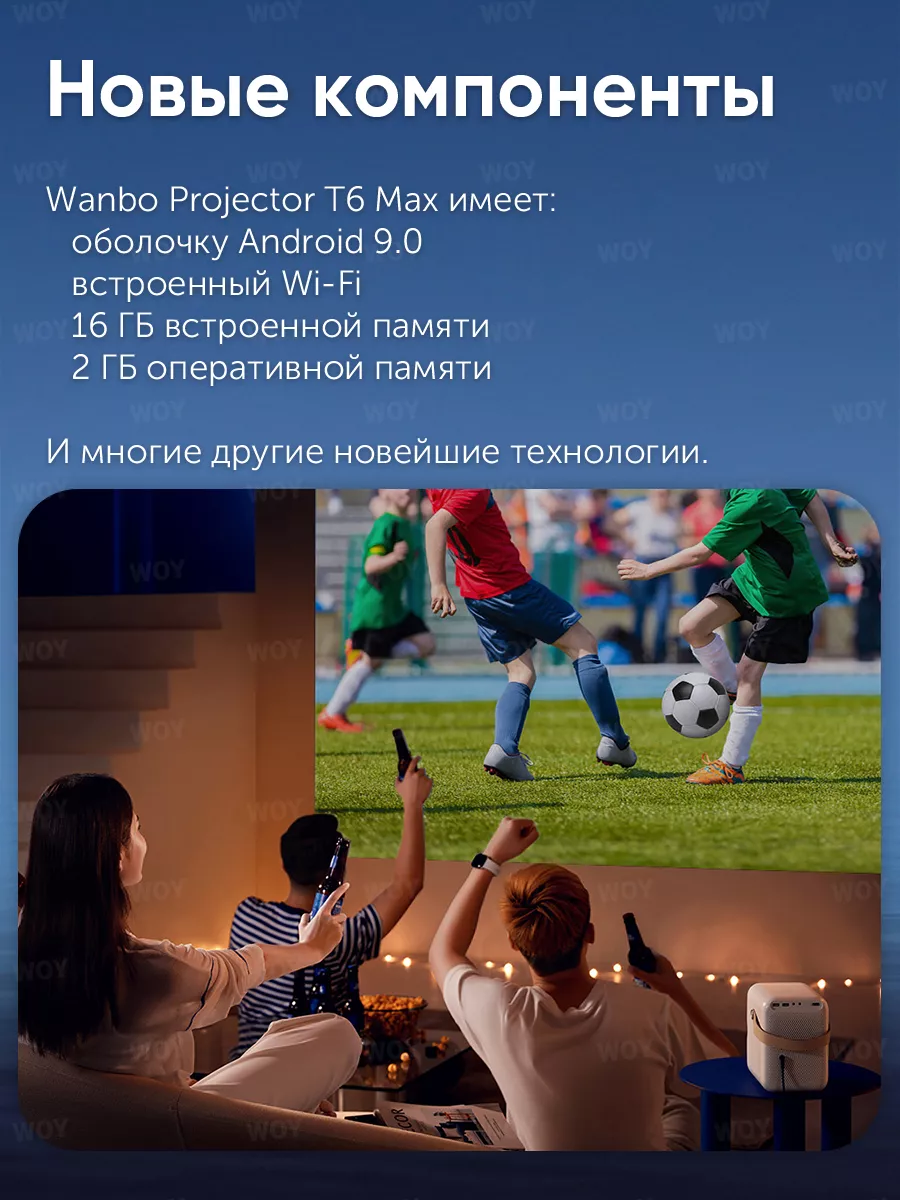 Проектор для фильмов T6 MAX Wanbo 166797229 купить в интернет-магазине  Wildberries