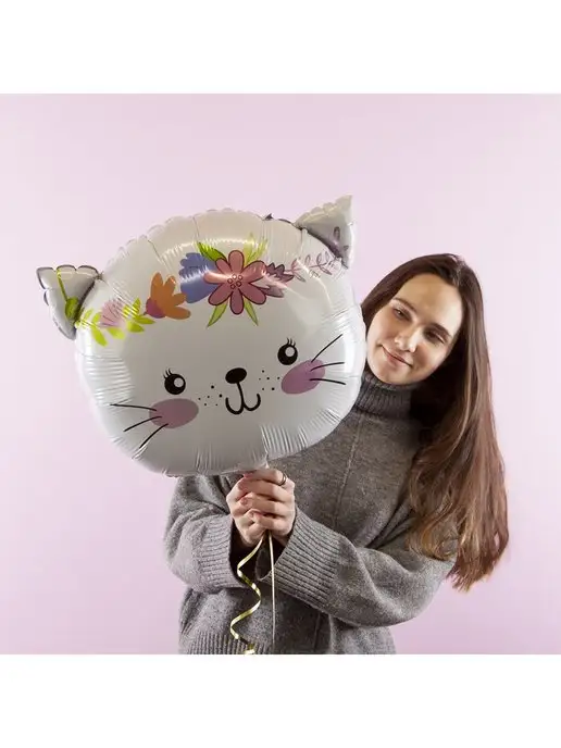 Falali Воздушный шар котенок 58 см, белый, фото 2