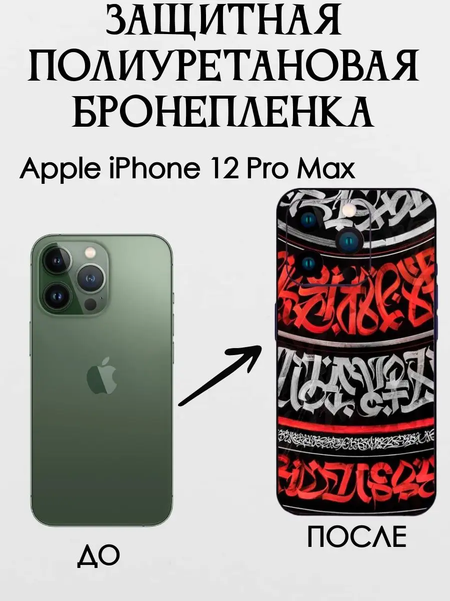 Цветная текстурная пленка на крышку iPhone 12 Pro Max POLIKDia 166834046  купить за 474 ₽ в интернет-магазине Wildberries