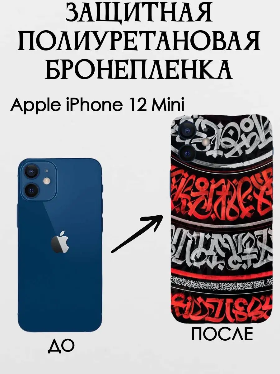 Цветная текстурная пленка на крышку iPhone 12 Mini POLIKDia 166834069  купить за 387 ₽ в интернет-магазине Wildberries