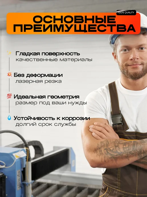 YILTAN-TEX Лист металлический стальной 100х100х2 мм, 500x700x0.7 мм, фото 2