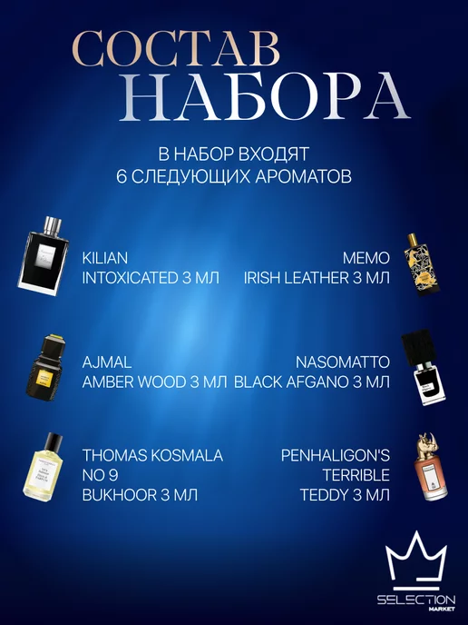 Selection Market Набор духов "БРУТАЛ" 6 по 3мл, 3 мл, фото 2