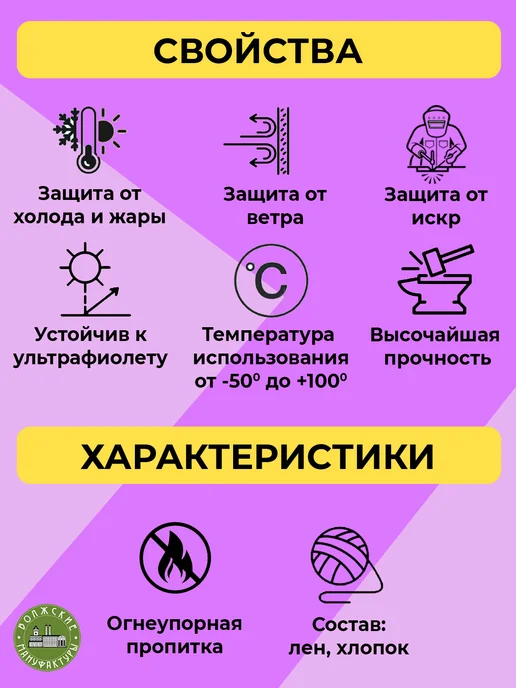Волжские мануфактуры Брезентовая штора для гаража ОП 220х320 см с крепежом, вариант, фото 7