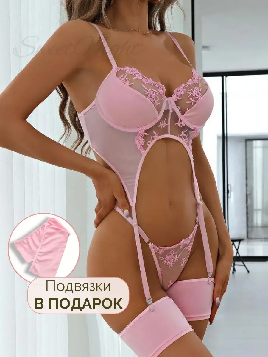 Женские кружевные трусики LBR-M (черный) Giulia