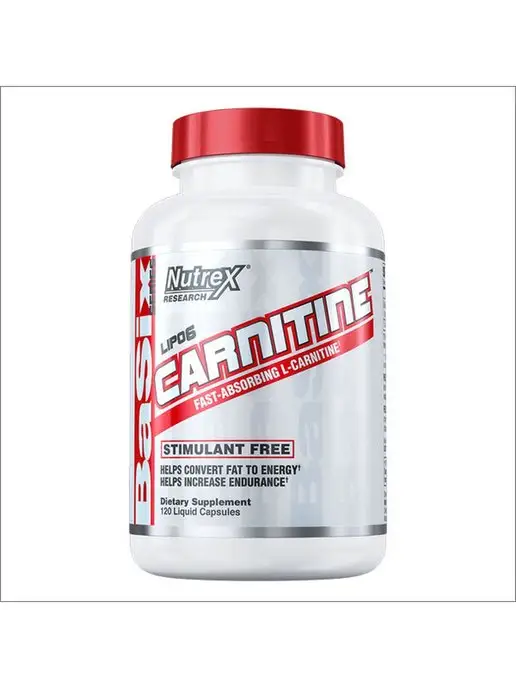 Nutrex Жиросжигатель Нутрекс Lipo-6 Black UC (USA Version), 60 капс, L-карнитин Carnitine 120 капсул, фото 2