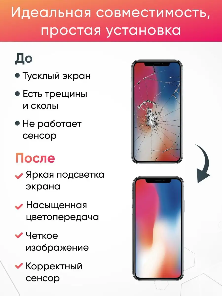 Дисплей Apple iPhone X с тачскрином для мобильного ASX 166886931 купить за  1 546 ? в интернет-магазине Wildberries