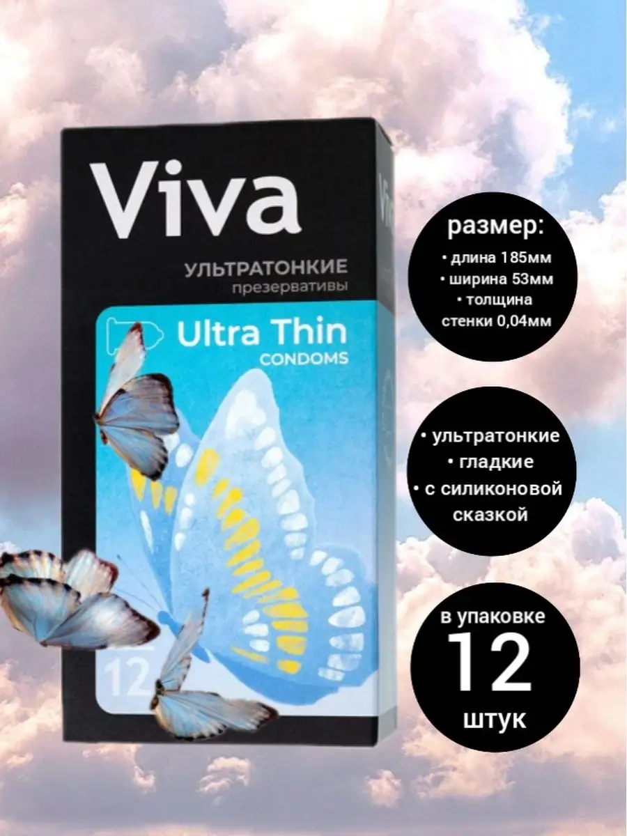 Презервативы VIVA ультратонкие 12 штук Viva 166905692 купить за 408 ₽ в  интернет-магазине Wildberries