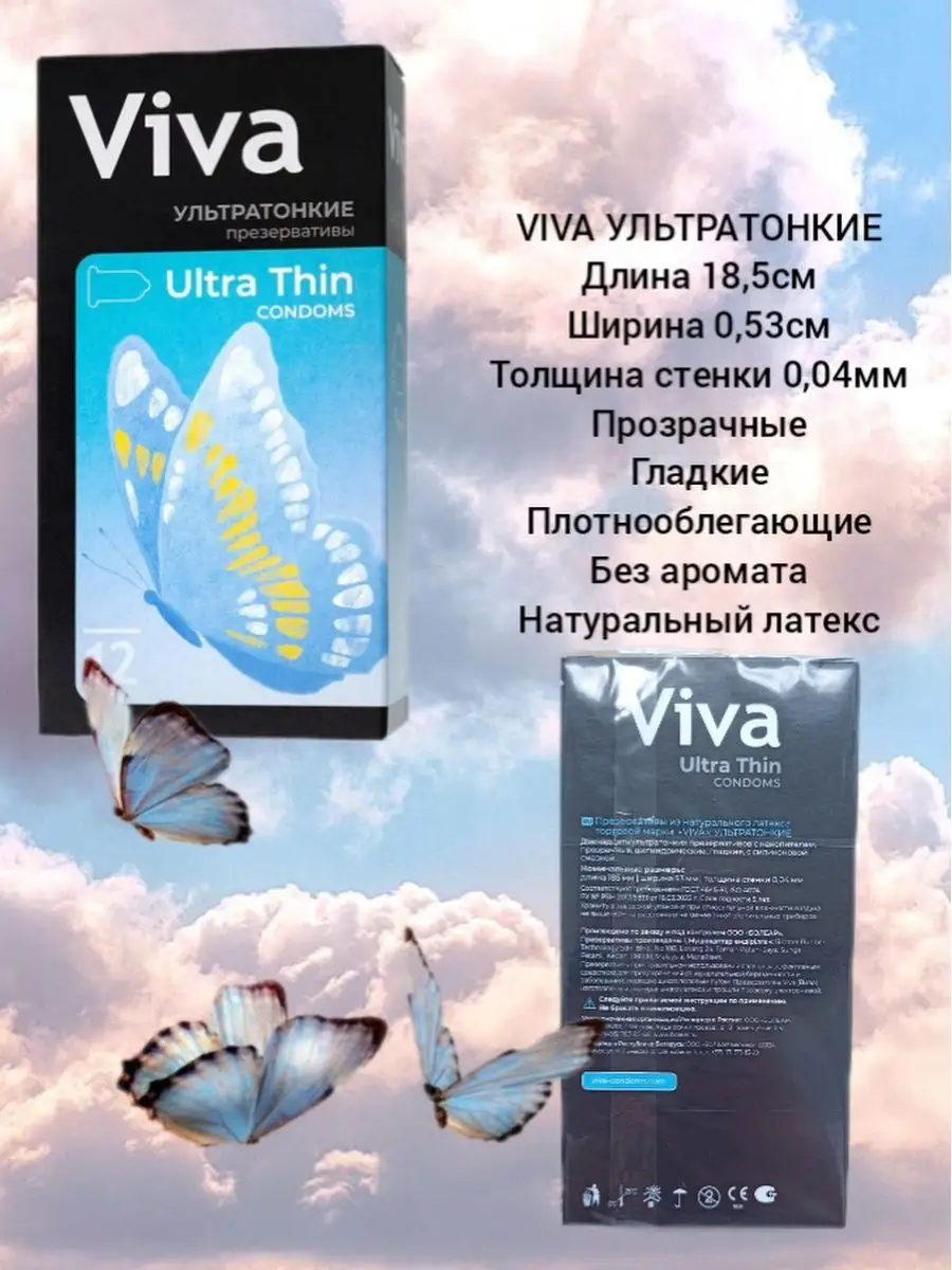 Презервативы VIVA ультратонкие 12 штук Viva 166905692 купить за 408 ₽ в  интернет-магазине Wildberries