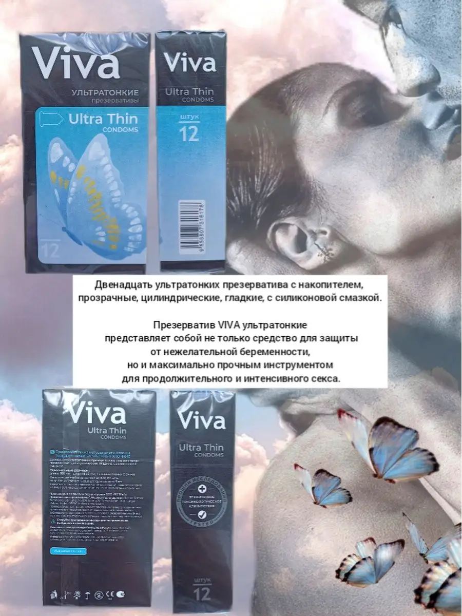 Презервативы VIVA ультратонкие 12 штук Viva 166905692 купить за 408 ₽ в  интернет-магазине Wildberries