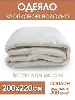 Одеяло евро 200х220 всесезонное хлопковое волокно Ecolan37 166923420 купить за 2 694 ₽ в интернет-магазине Wildberries