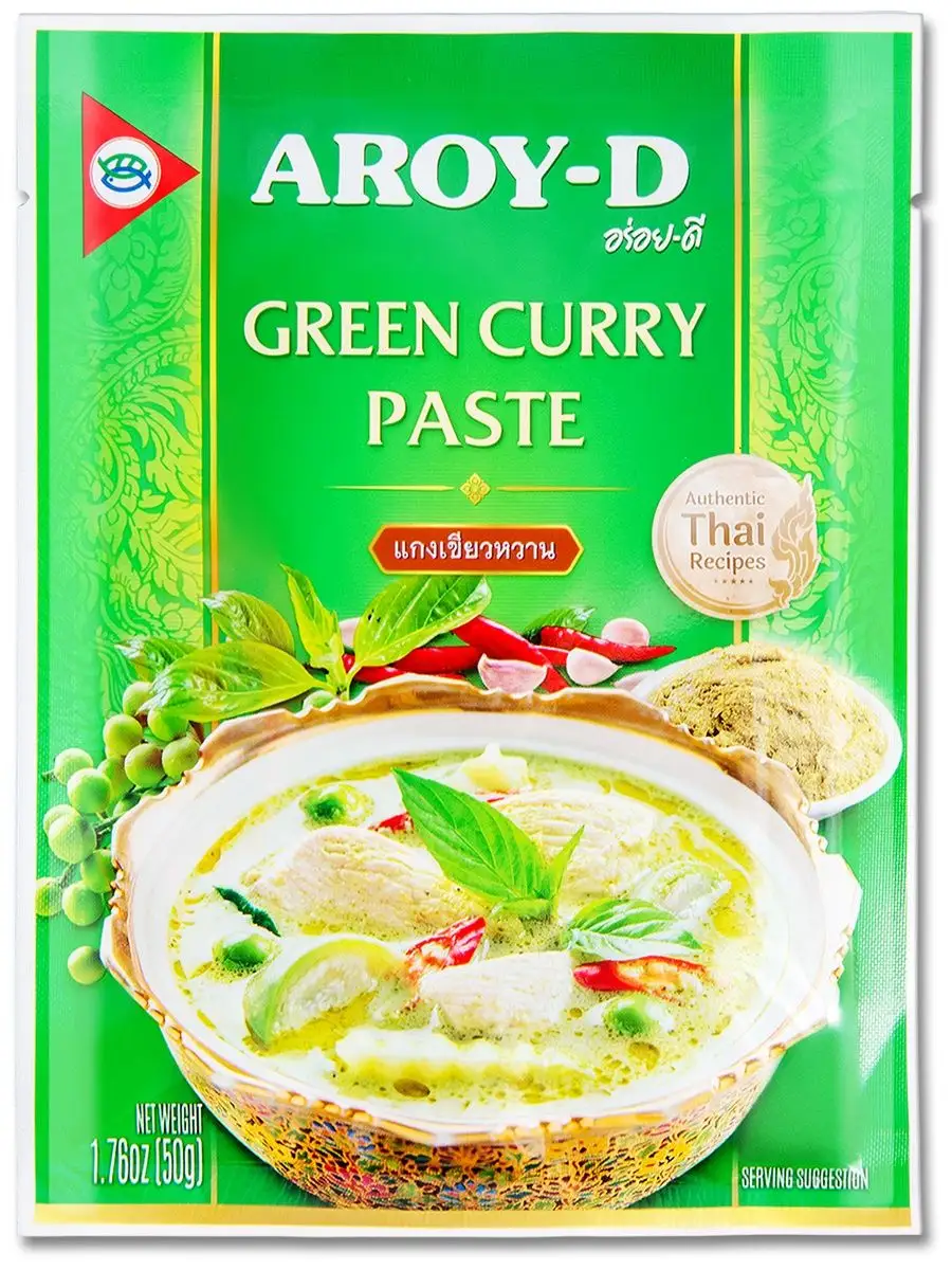 Паста карри AROY-D зеленая «Green Curry Paste», 50 г AROY-D 166944905  купить в интернет-магазине Wildberries