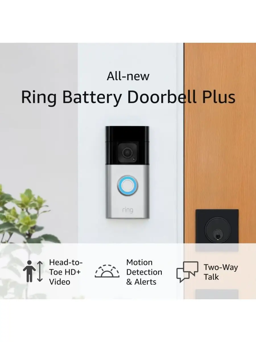 Doorbell Battery Plus Смарт домофон для дома и квартиры 2K Ring 167114463  купить за 26 599 ₽ в интернет-магазине Wildberries