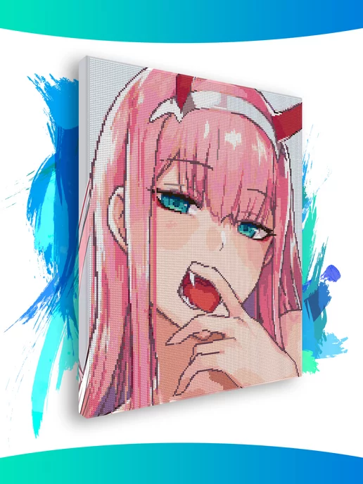 КРАСИВО КРАСИМ Мозаика Милый во Франксе - Zero Two 40х50