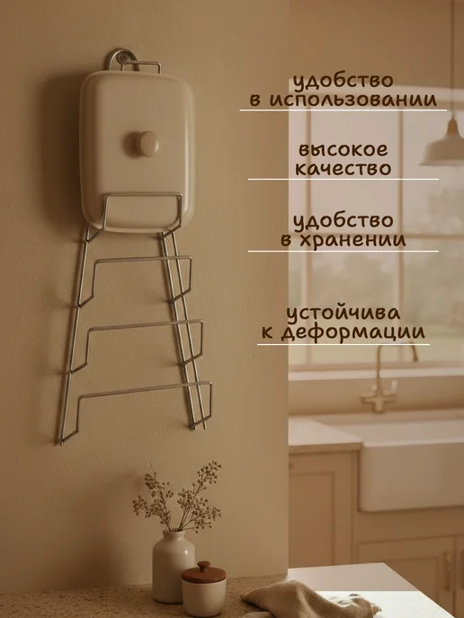 SKYPHOS Подставка держатель для крышек 23х7х42 см, 7x42 см, фото 6