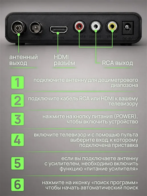 DIVISAT Приставка для телевизора на 20 каналов DVS-4211, вариант, фото 3
