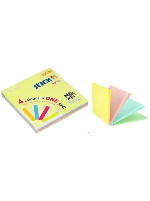 STICK`N Бумага для записей 2 блока Stiсk`n Magic 21574 76x76мм 100л, 76x76 мм, 100 л, фото 2