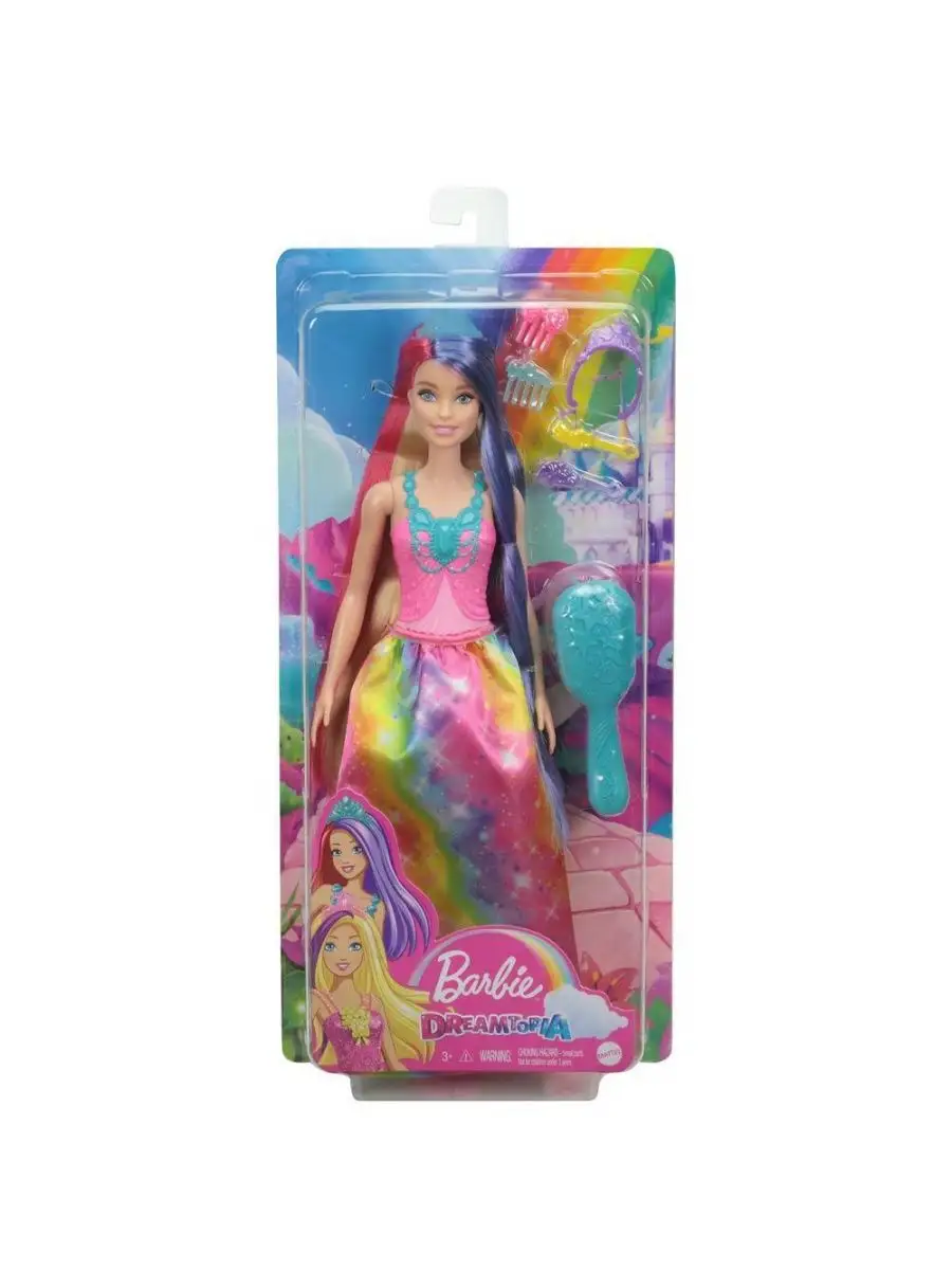 Кукла Barbie Игра с волосами принцесса с длинными вол Mattel 167230023  купить в интернет-магазине Wildberries