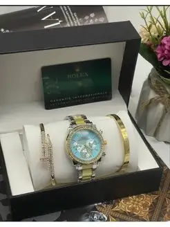 Женские наручные часы ROLEX с браслетом подарочный набор YYY 167283633 купить за 888 ₽ в интернет-магазине Wildberries
