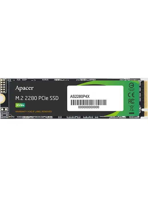 Apacer SSD накопитель M.2 AS2280P4X 512GB (AP512GAS2280P4X-1), 4x1, 512 ГБ, фото 2