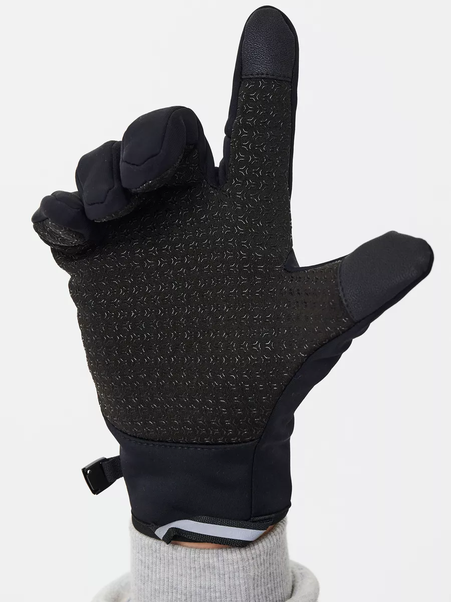 Купить Флисовые перчатки Holygolem mod11/2 (серые с черным) в