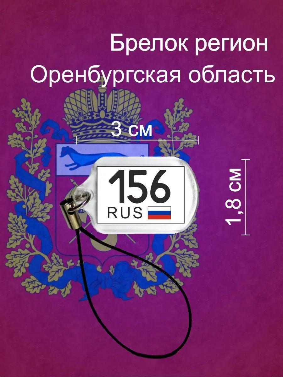 Брелок регион 156 Оренбургская область Регион 167345683 купить за 149 ₽ в  интернет-магазине Wildberries