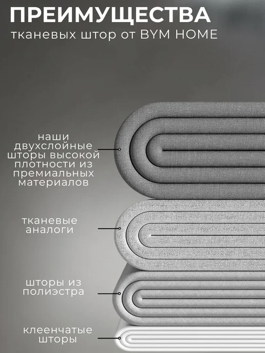 BYM Штора для ванной тканевая на люверсах серая 200х200 см, 200x200 см, фото 3