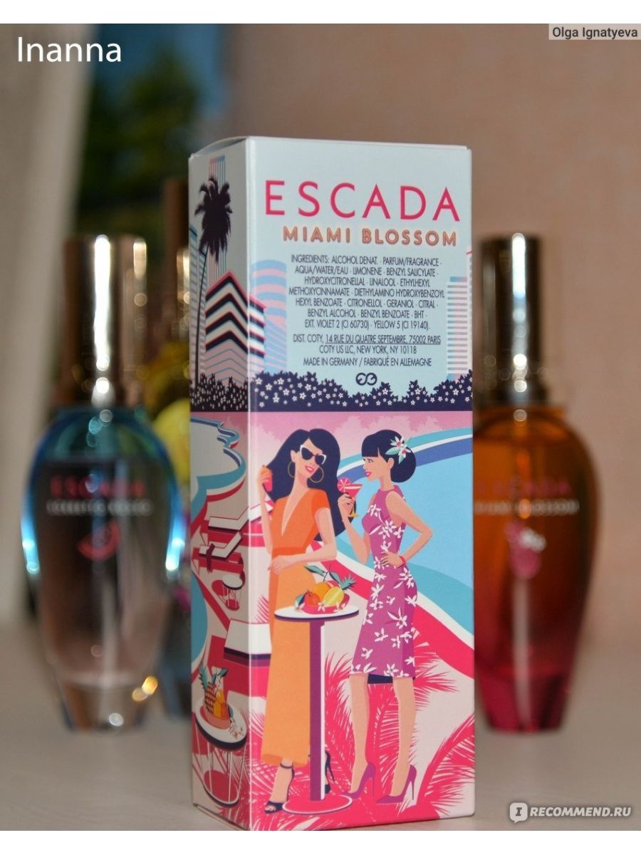 Эскада лимитка. Эскада блоссом. Что такое Бич код парфюма. Miami Blossom духи.