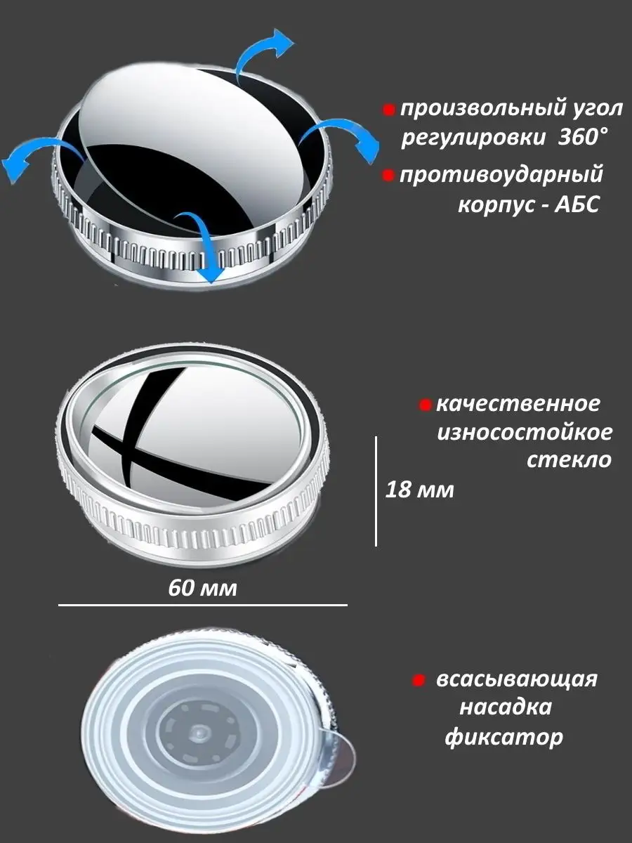 Зеркала слепой зоны регулируемые ЮрАл 167525218 купить за 344 ₽ в  интернет-магазине Wildberries