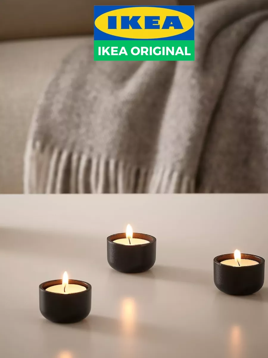 Свечи чайные круглые таблетки Глимма ИКЕА IKEA 167530013 купить в  интернет-магазине Wildberries