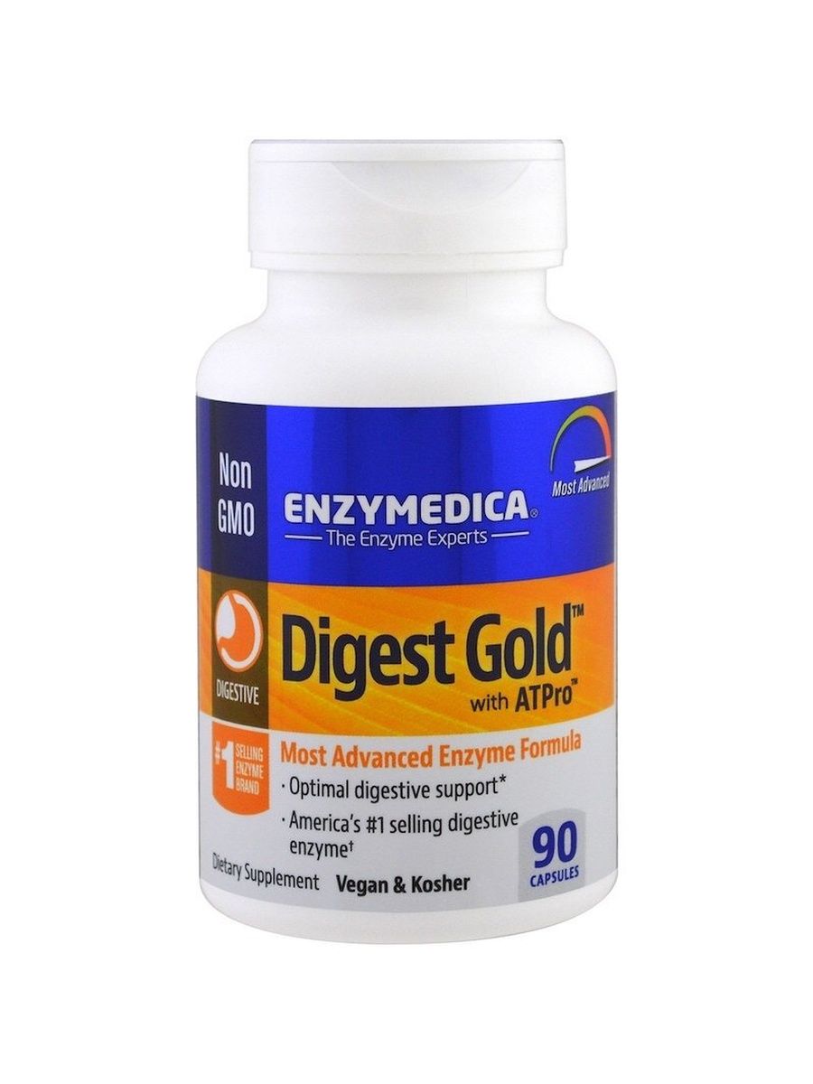 Enzymedica, Digest Basic, добавка с основными ферментами, 90 капсул.