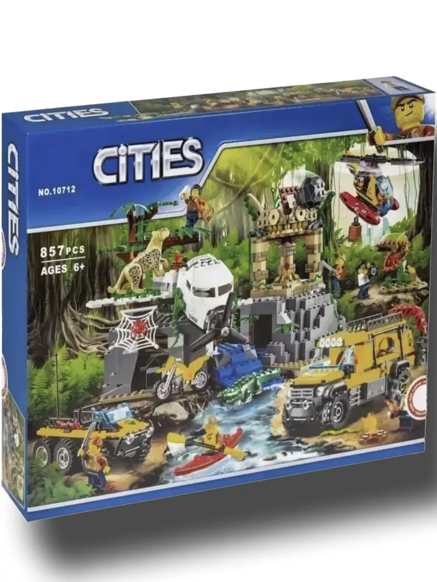 Конструктор City База исследователей джунглей Lego 167567829 купить за 2  981 ₽ в интернет-магазине Wildberries