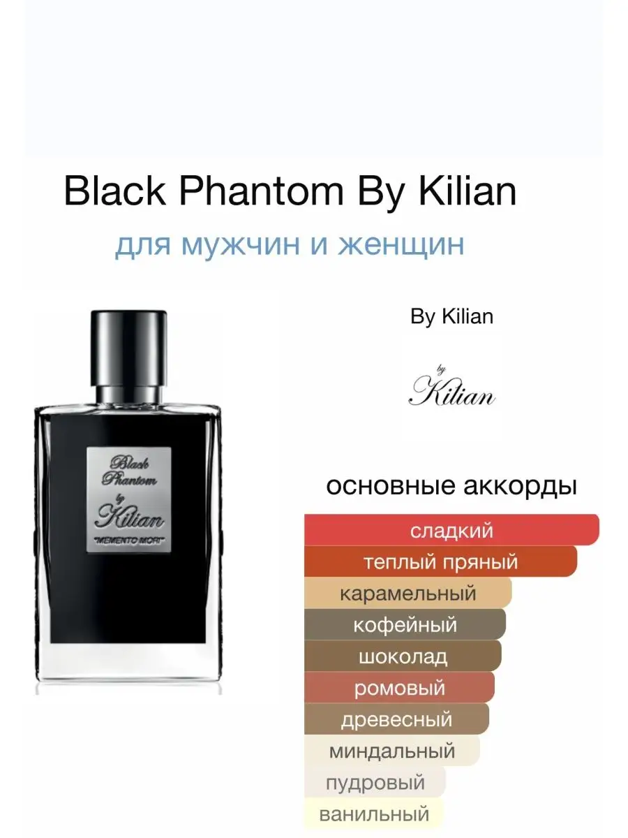 Black Phantom By Kilian для мужчин и женщин 30мл NK 167587959 купить за 679  ₽ в интернет-магазине Wildberries