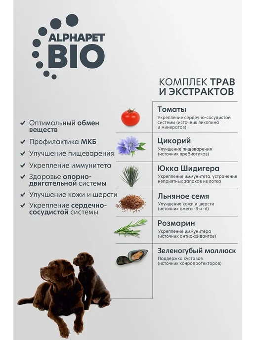 Сухой корм AlphaPet Superpremium Беременным для собак, крупные, щенки, говядина, 3 кг, фото 8