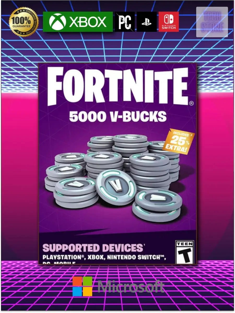 Карта оплаты Fortnite 5000 В-баксов, V-Bucks Fortnite 167614679 купить за 3  870 ₽ в интернет-магазине Wildberries